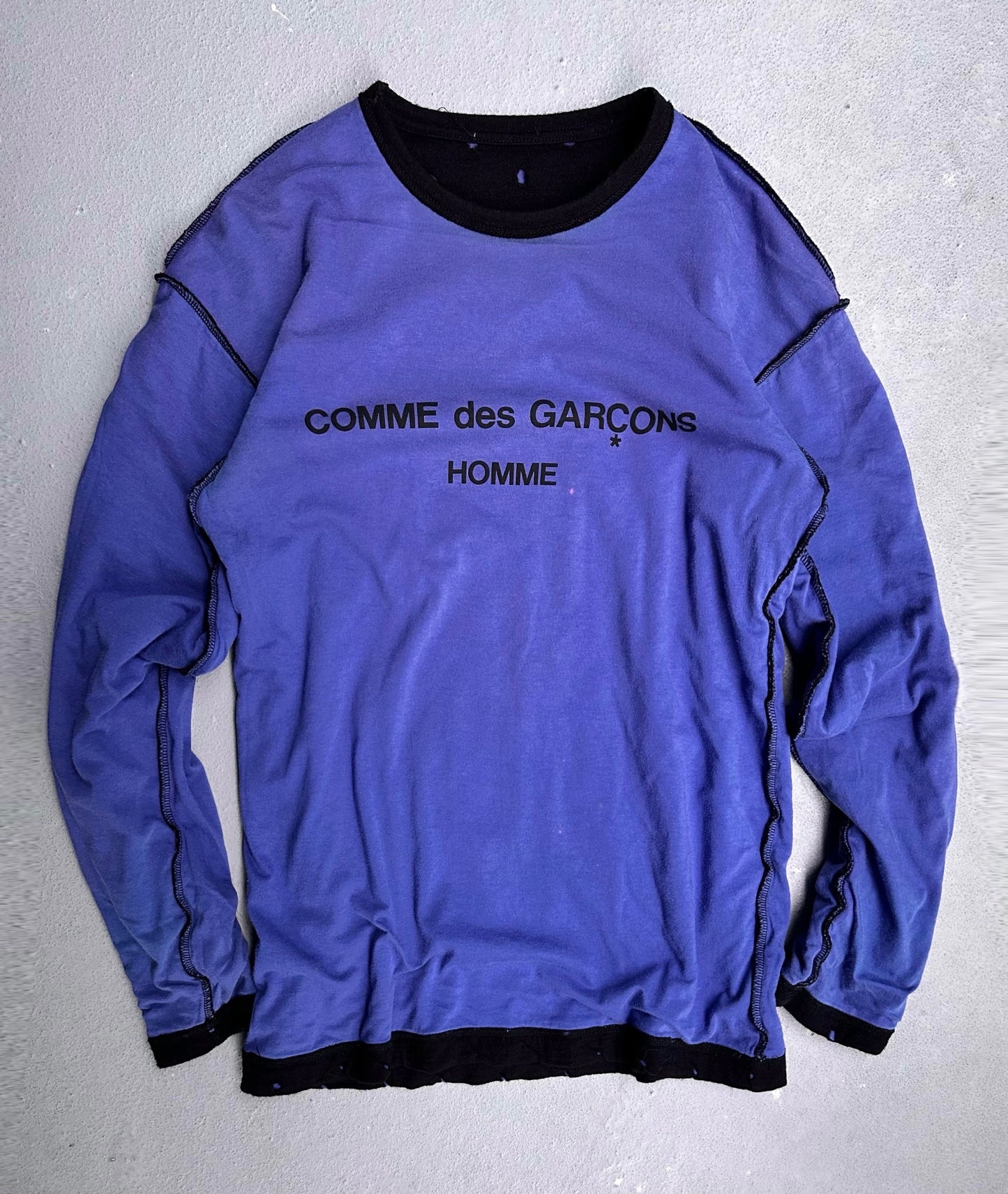 COMME des GARÇONS HOMME SS02 Reversible Logo Long-sleeves