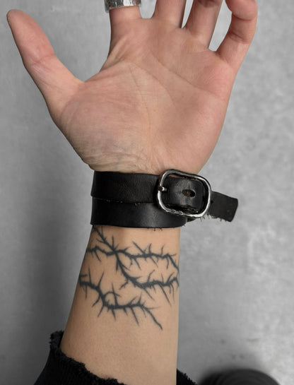 WERKSTATT:MÜNCHEN Double Wrap Leather Wristband