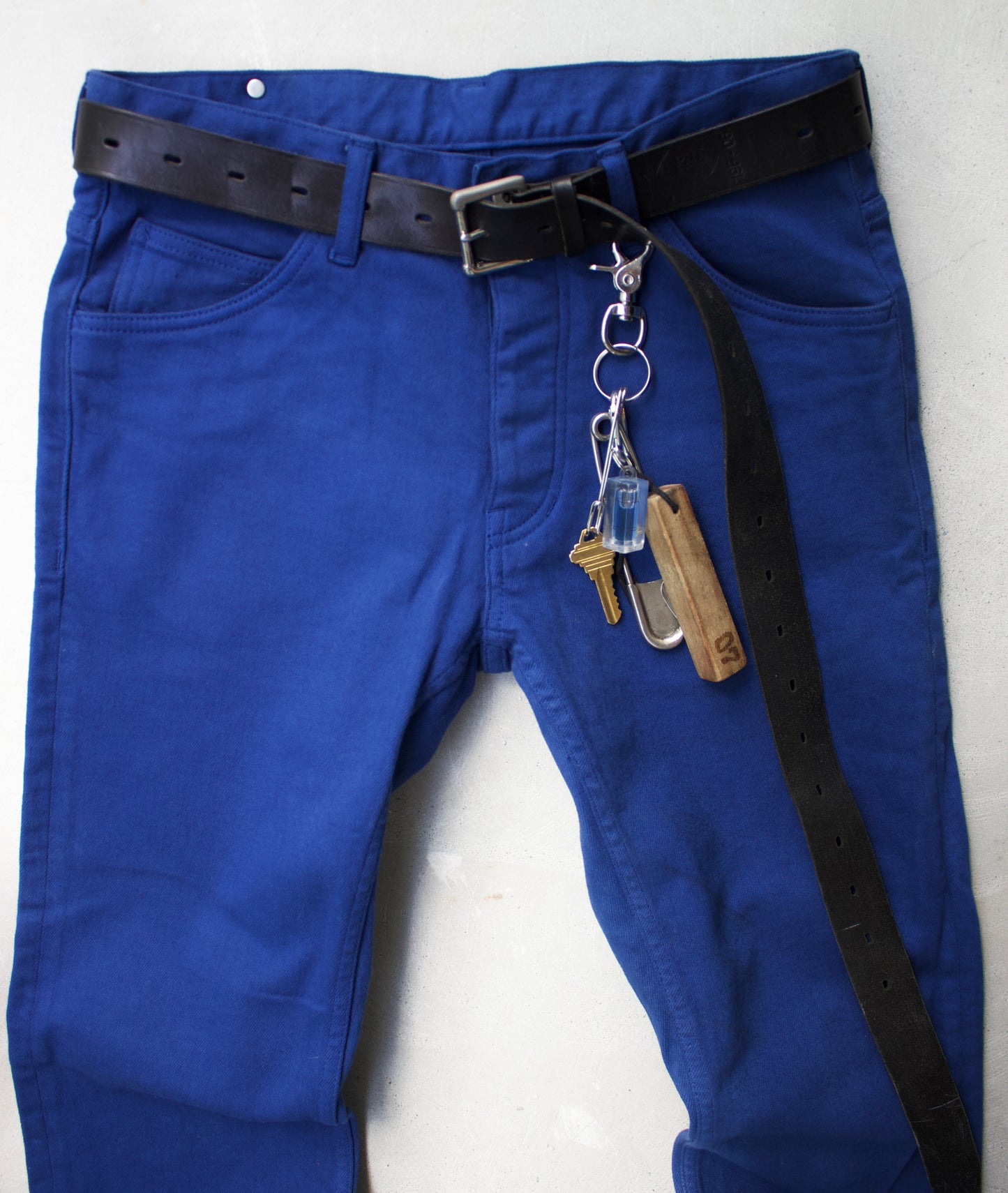 Isamu Katayama “BACKLASH” AW12 Lizzard Patch Blue-Dyed Bootcut Denim