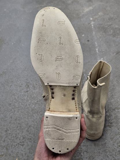 Carol Christian Poell AW05 "On Demand" Reverse Horse Leather Side Zip Boots