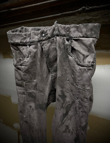 Boris Bidjan Saberi AW24 ‘P13-HS-TF F1939’ Dirty Light Carbon Nickel-pressed Hand Stitch Denim