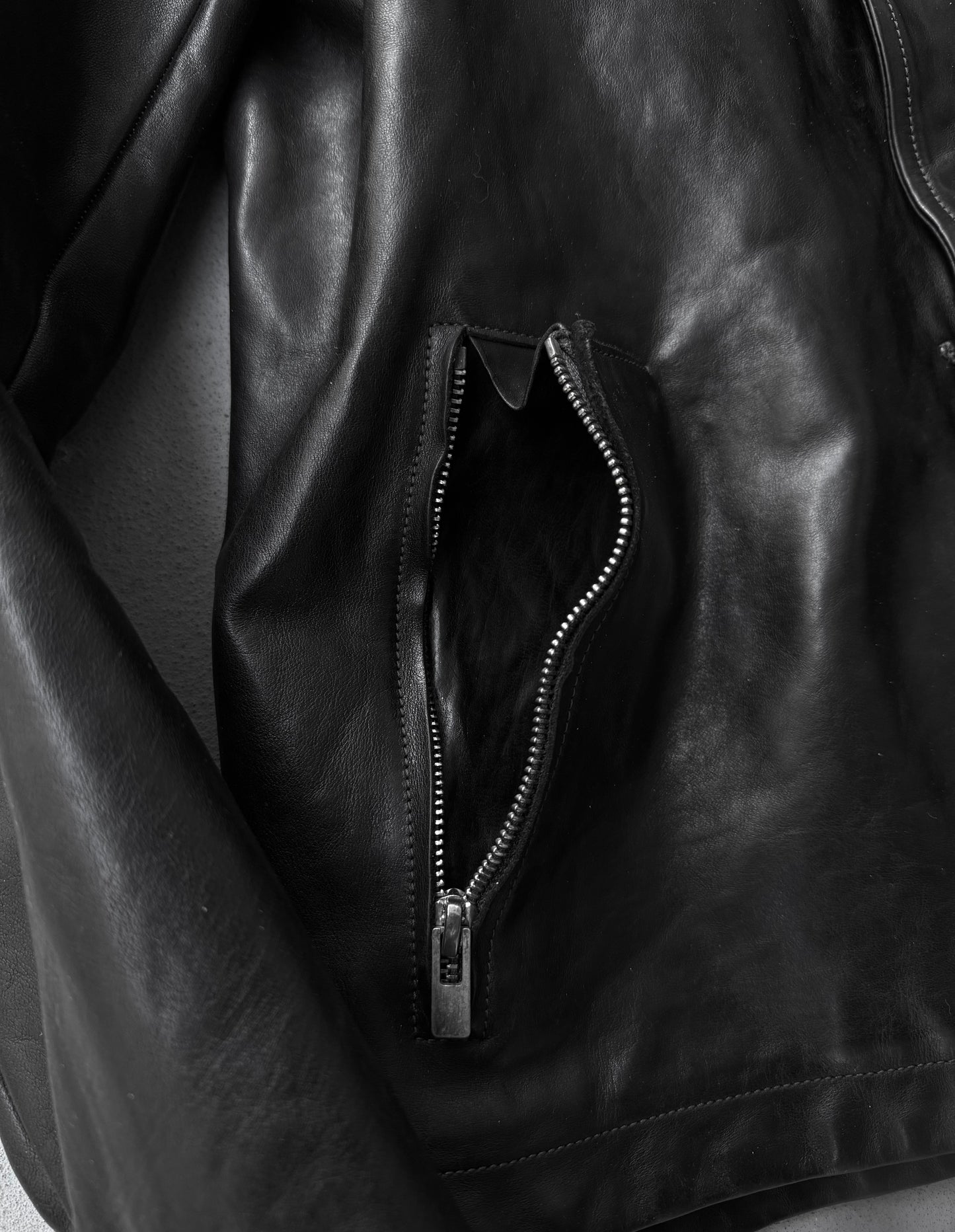 Carol Christian Poell ‘LM/2498 CORS-PTC/010’ Object-dyed Lined Scarstitch Horse Leather Jacket