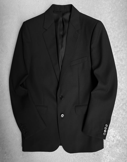 CELINE SS19 by Hedi Slimane Two-button Garbardine Wool Rectangle Blazer