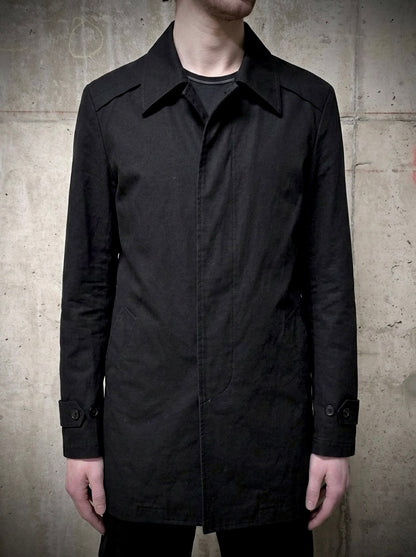 Tornado Mart Early 00s Quilt Lined Cotton Gaberdine Mac Coat