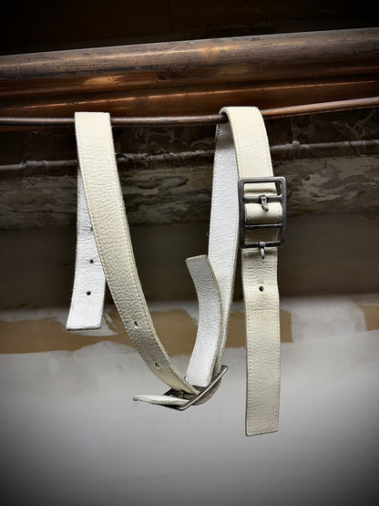 Carol Christian Poell Belt 'AM/2624-IN PABER-PTC/03' Bipolar Paper Dart Bison Leather Belt | Archive Fashion Toronto