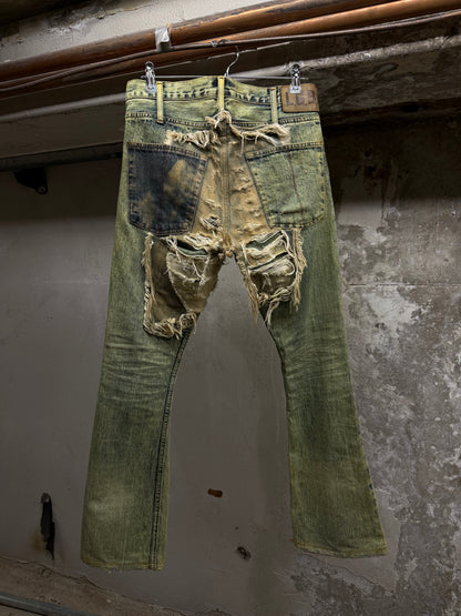 L.G.B. Early 00s 'No. CRAZY WOLF 0072M' Acid Wash Blown Out Denim | Archive Fashion Toronto