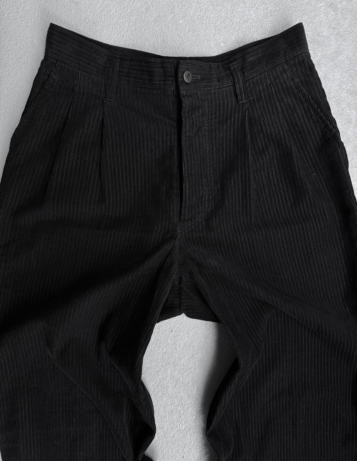 5351 Pour Les Hommes Early 00s Pleated Corduroy Cuffed Wide Leg Trousers