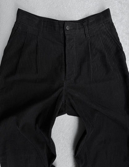 5351 Pour Les Hommes Early 00s Pleated Corduroy Cuffed Wide Leg Trousers