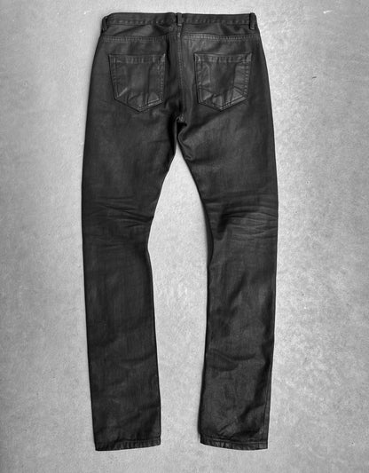 Rick Owens DRKSHDW AW15 “SPHINX” Black Heavy Waxed ‘Detroit Cut’ Denim
