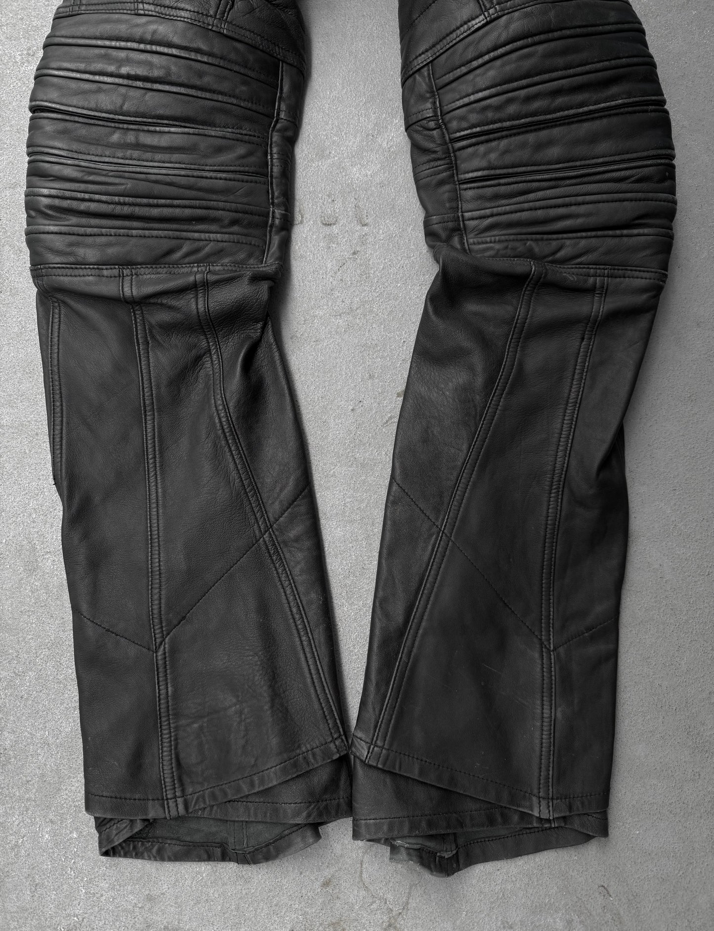 Yasuyuki Ishii Early 00s Padded Biker Sheepskin Leather Pants