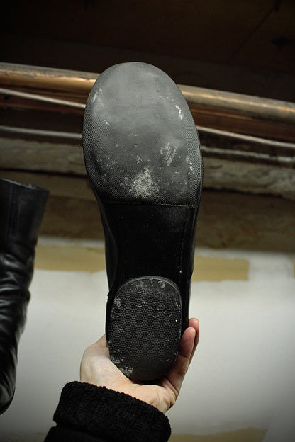 Maurizio Altieri Avantindietro 2009 Spiral Zip Cow Leather Boots detail | DRIEW GARMENTS