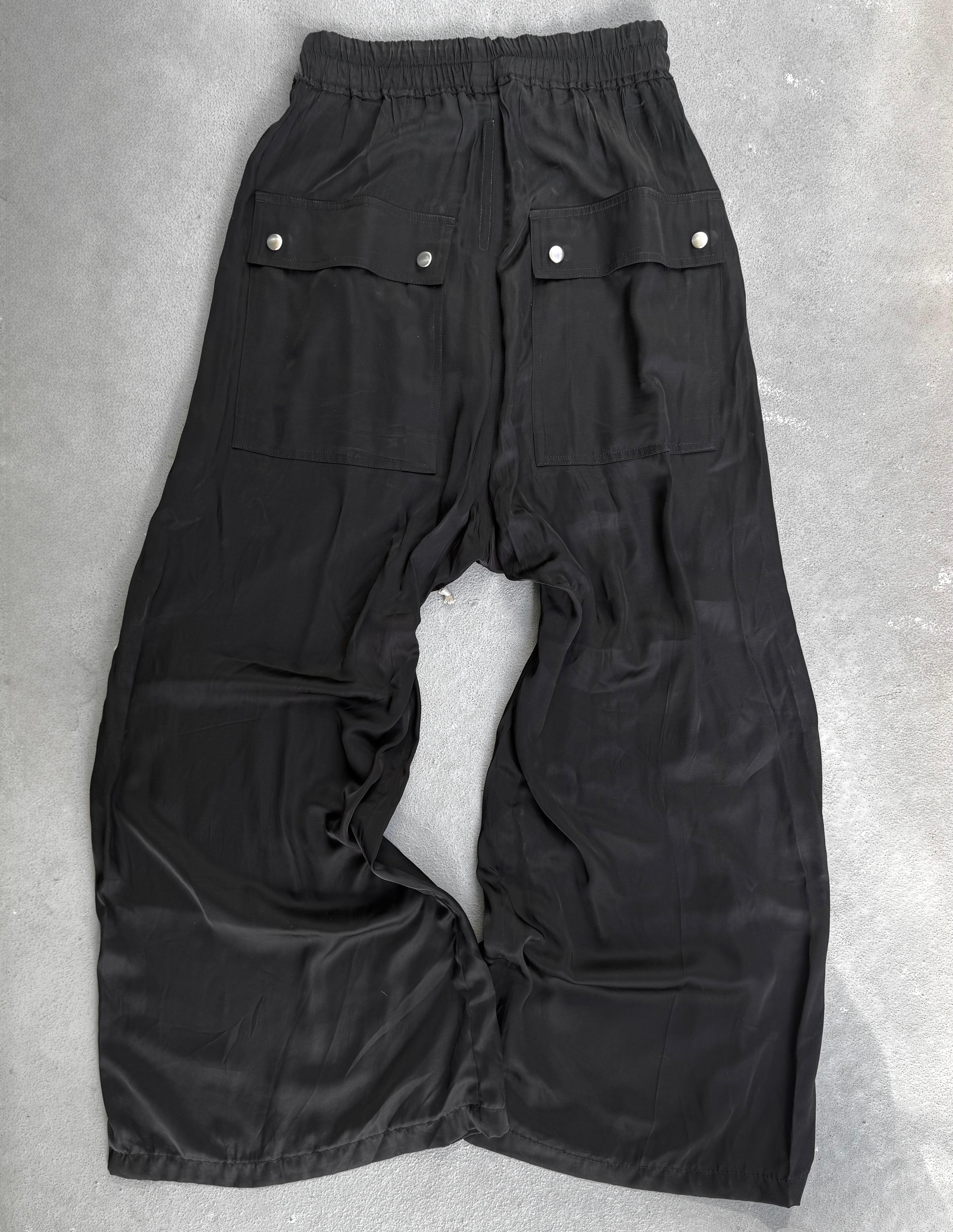 Rick Owens SS26 HOLLYWOOD Satin Bela Wide Leg Pants | 44 – DRIEW