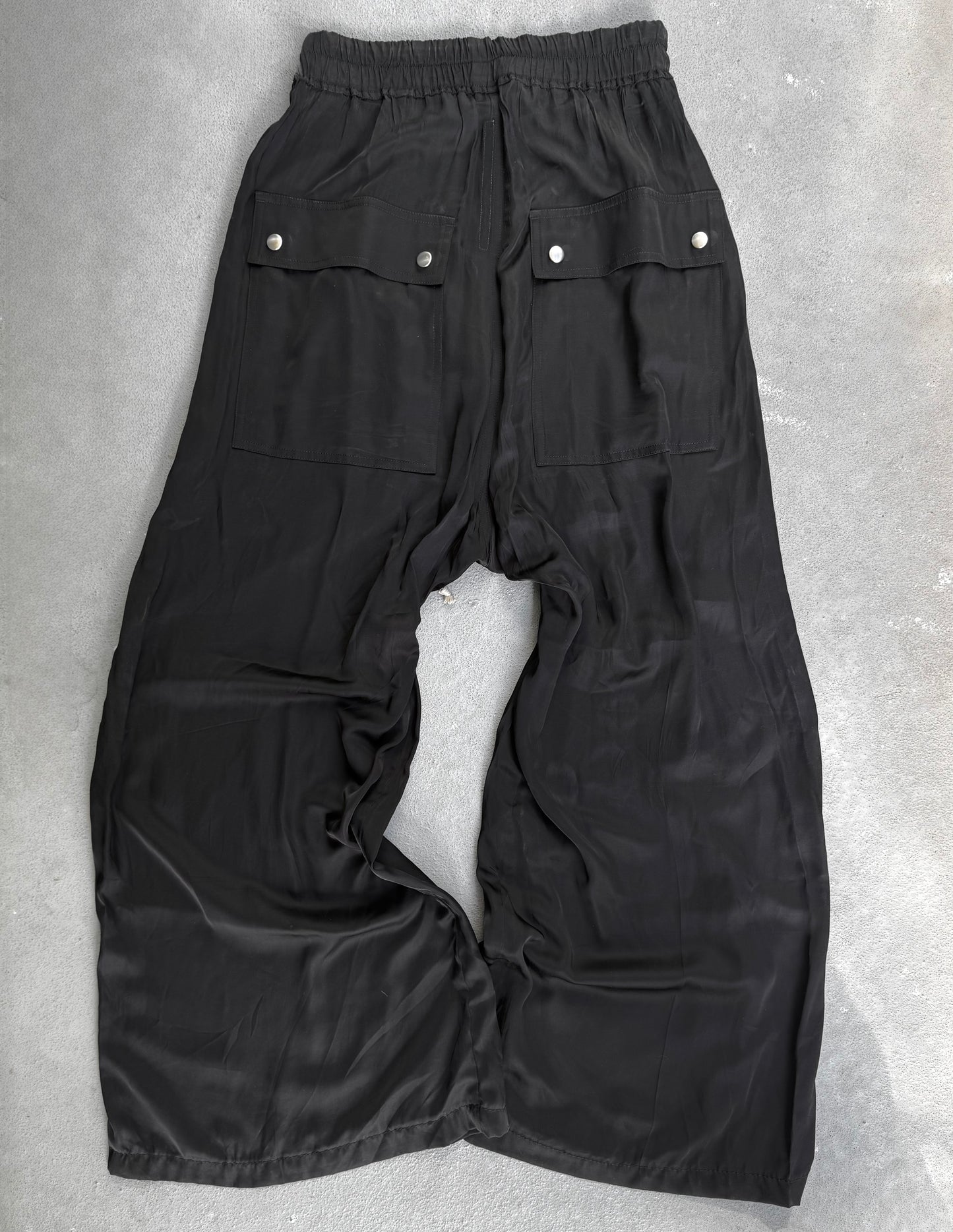 Rick Owens SS26 "HOLLYWOOD" Satin Wide Leg ‘Bela’ Pants