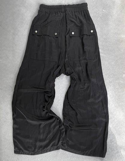 Rick Owens SS26 "HOLLYWOOD" Satin Wide Leg ‘Bela’ Pants