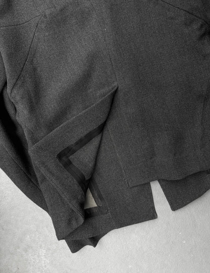 Boris Bidjan Saberi AW13-14 'SUIT2-F1115' Dark Grey Tape Seam Shawl Collar Blazer