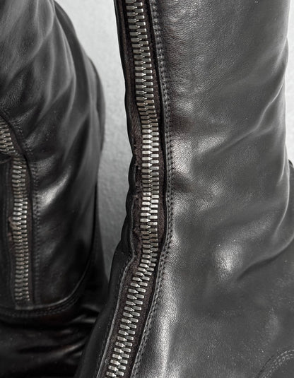 GUIDI ‘310’ Full-grain Horse Leather Front Zip Boots