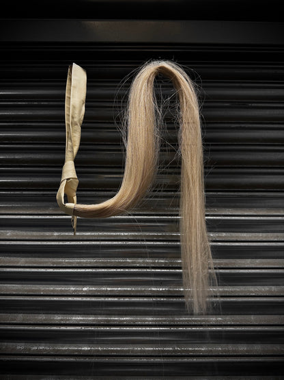 Carol Christian Poell SS06 "U-Turn" 'AM/2028 HAAR/2A’ Blonde Human Hair Tie detail | DRIEW GARMENTS