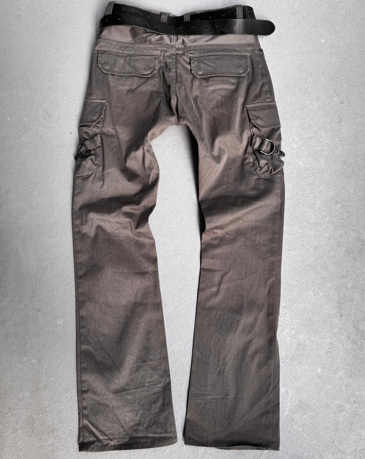 TÊTE HOMME Early 00s Bootcut Horse-bit Cargos Pocket Pants