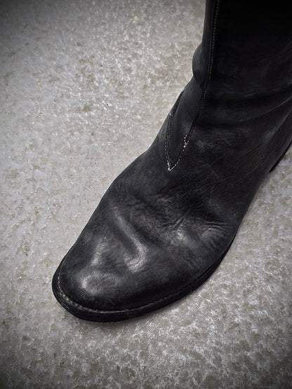 Carol Christian Poell 2009 MALE ‘AM/2521 SX CORS-PTC/12’ Object-dyed Horse Leather Lined Tornado Zip  detail | DRIEW GARMENTS
