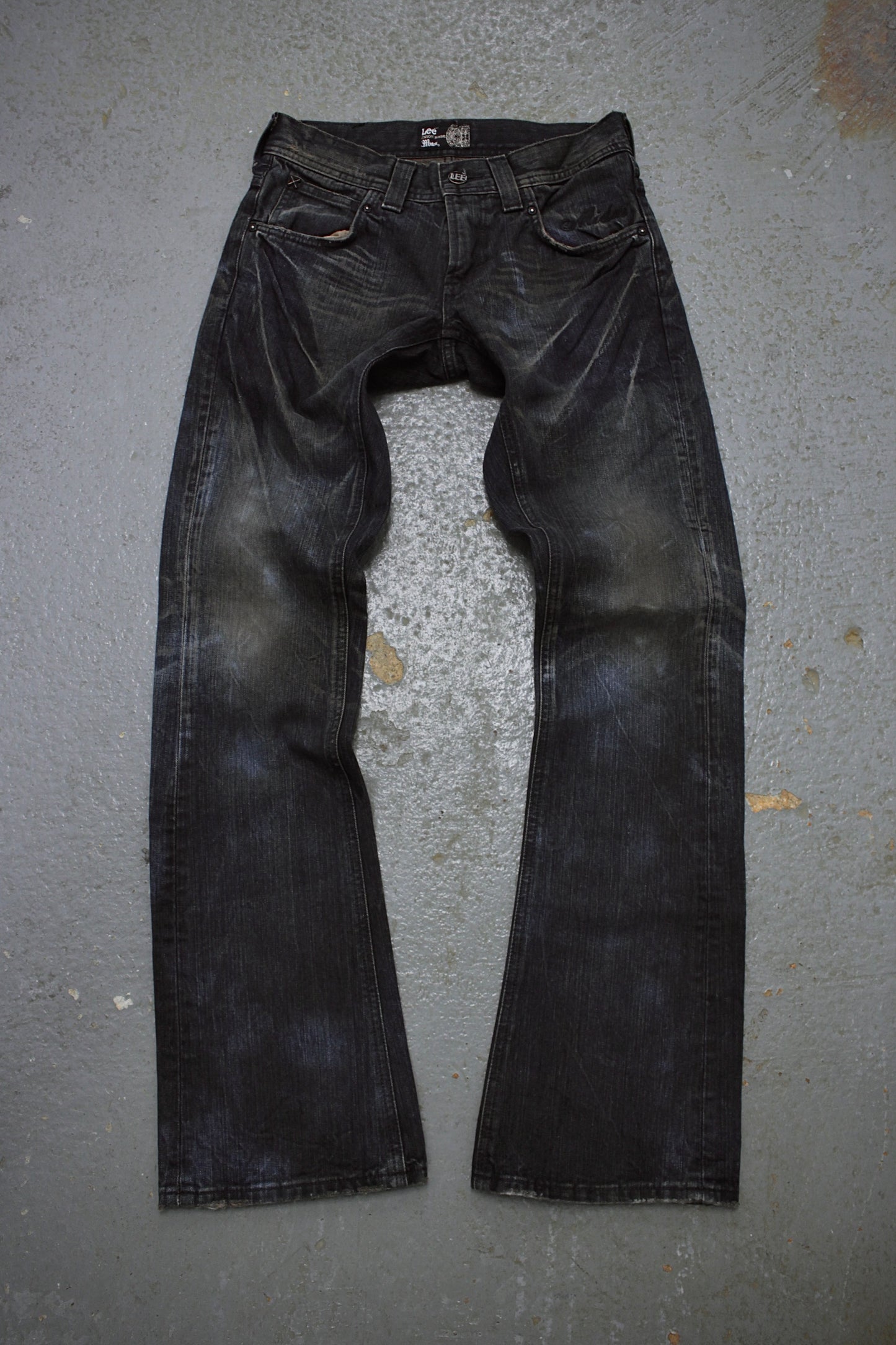 Midas x LEE Early 00s Mud Washed Blue Studded Bootcut Denim | Archive Fashion Toronto