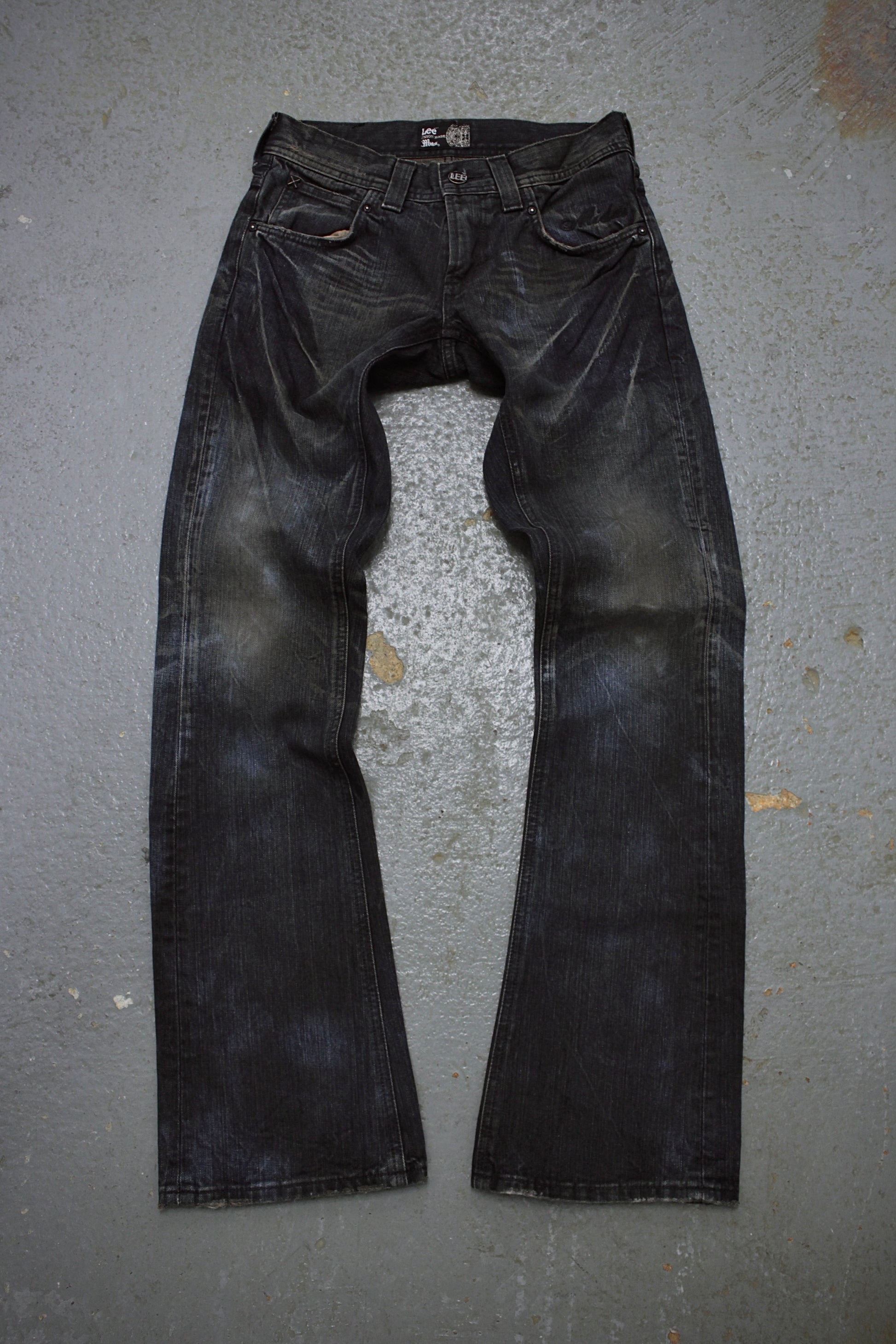 Midas x LEE Early 00s Mud Washed Blue Studded Bootcut Denim | Archive Fashion Toronto