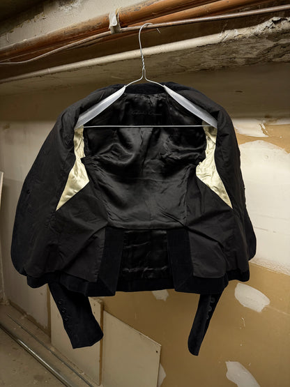 Rick Owens AW16 "MASTODON" Cotton Linen Single Button Velvet Blazer detail | DRIEW GARMENTS