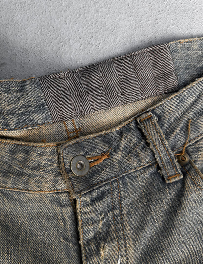 IfSixWasNine Early 00s ‘NO.MUD MAX/SBB 351DK’ Bell-Bottom Flare Denim