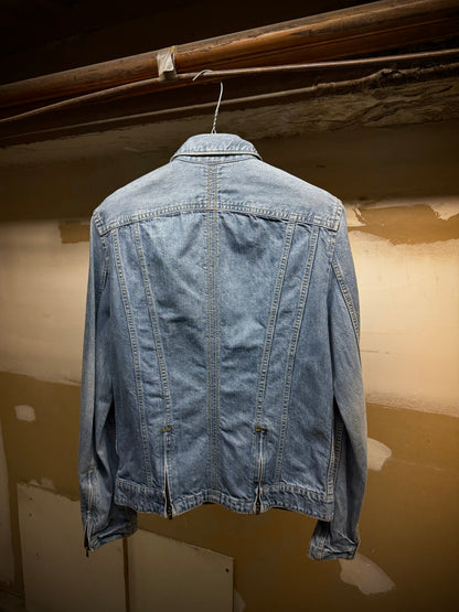 The Viridi-Anne Light Wash Denim Excella Zip-Up Work Jacket