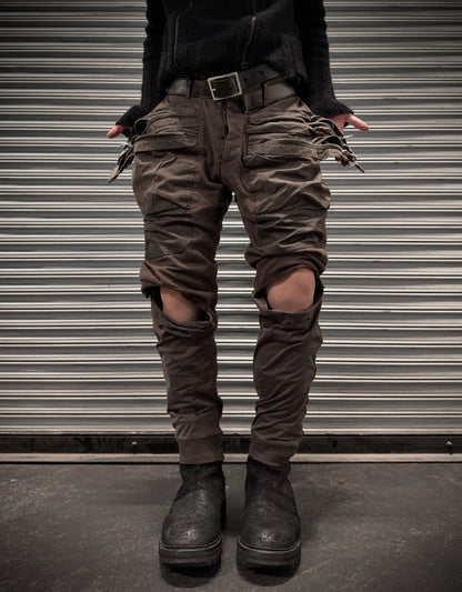 Rick Owens SS04 "CITROEN' Slashed Knee Zipper Cargo Pants