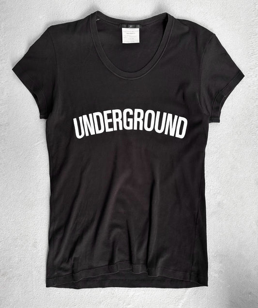 Julius_7 SS07 “UNDERWORLD;” Ribbed Logo Short-sleeves T-shirt