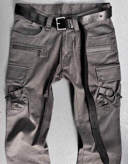 TÊTE HOMME Early 00s Bootcut Horse-bit Cargos Pocket Pants