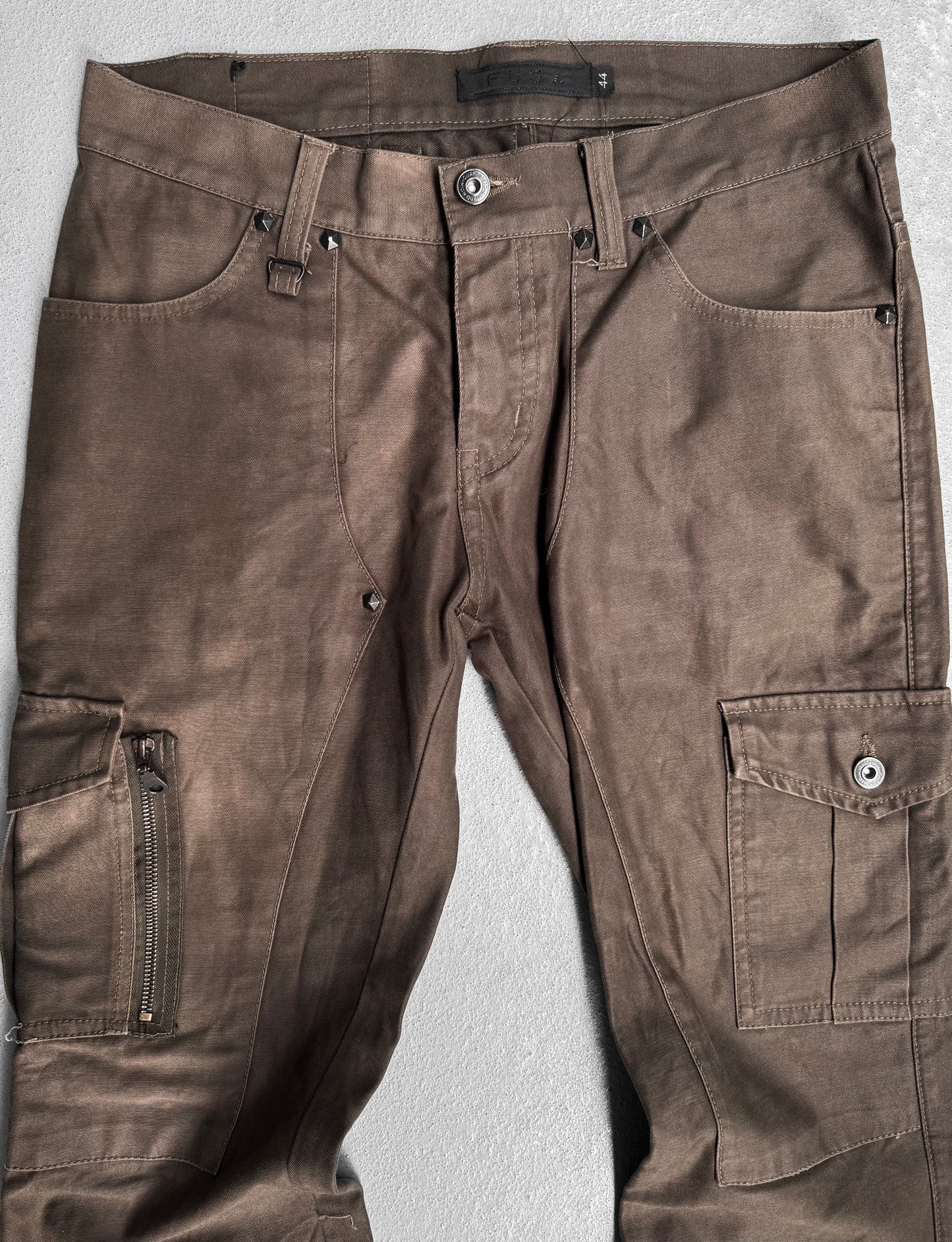 GOSTAR DE FUGA Early 00s Khaki Bootcut Flare Cargo Pants