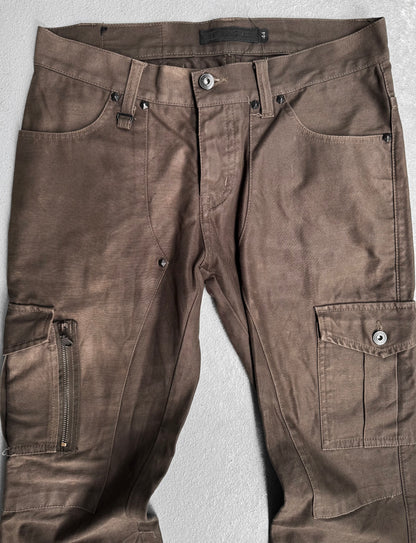 GOSTAR DE FUGA Early 00s Khaki Bootcut Flare Cargo Pants