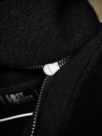 Lost and Found Ria Dunn Lost & Found by Ria Dunn 2010s Removable Hooded Boiled Wool Crepe Coat detail | DRIEW GARMENTS