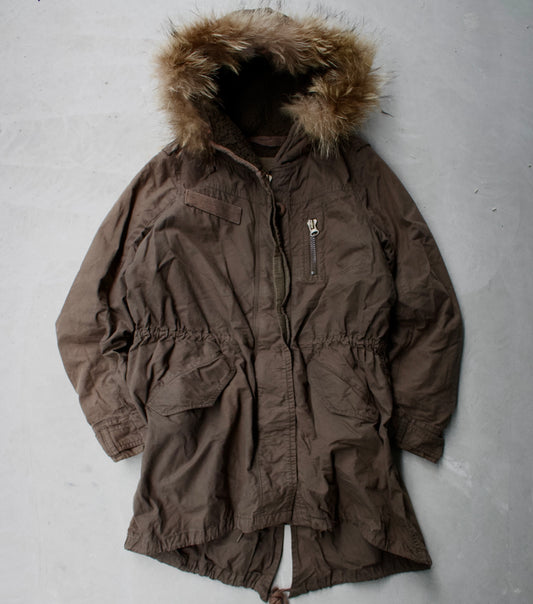 G.O.A Early 00s Racoon Fur Mod Military Shearling Parka