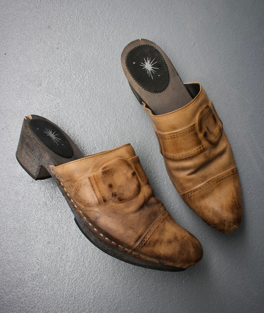 MiharaYasuhiro AW06 “Trompe-l'œil” Leather Mules