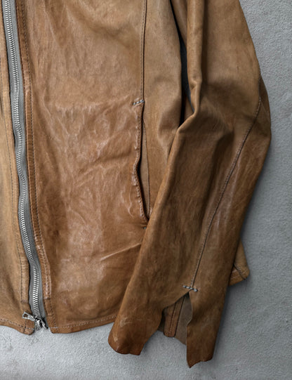 Isamu Katayama “BACKLASH” AW09 Distressed Horse Leather ‘Gimp’ Zip Hooded Jacket