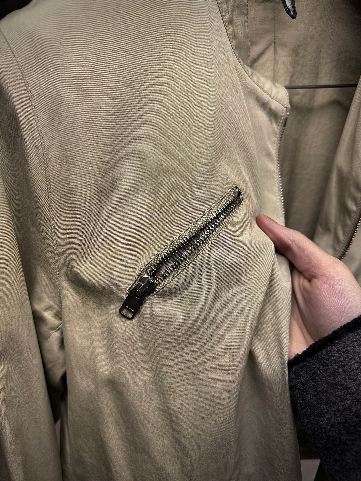 DIOR HOMME by Hedi Slimane SS07 “We Look Good Together”Beige Multi Zip Cropped Jacket detail | DRIEW GARMENTS