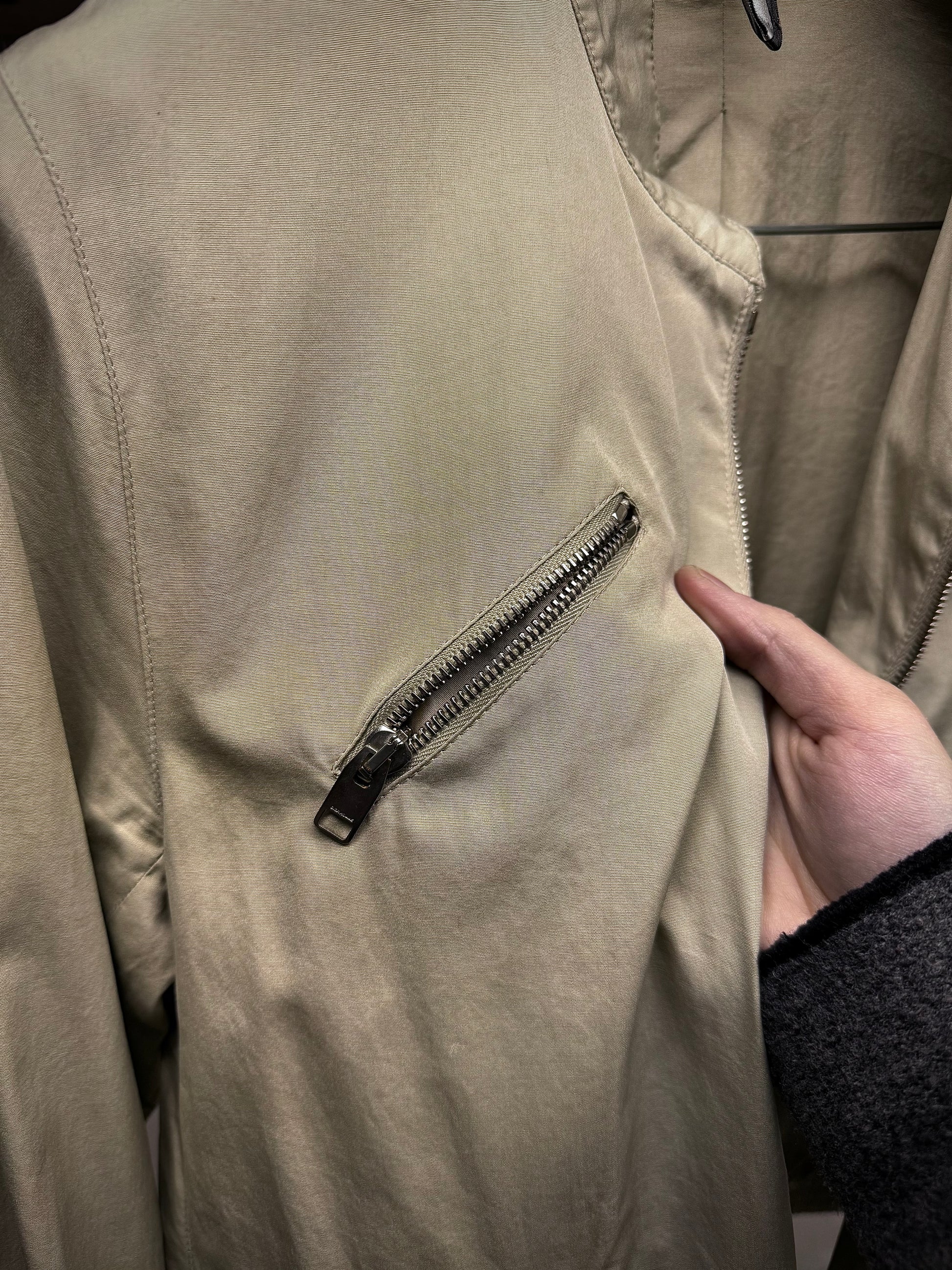DIOR HOMME by Hedi Slimane SS07 “We Look Good Together”Beige Multi Zip Cropped Jacket detail | DRIEW GARMENTS