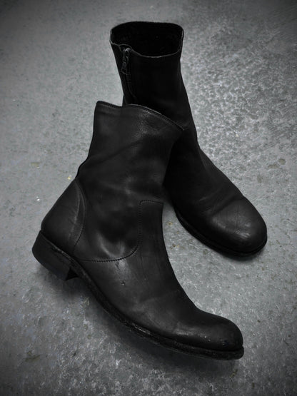 Isamu Katayama "BACKLASH" Side Zip Deerskin Leather boots | Archive Fashion Toronto