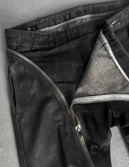 Rick Owens DRKSHDW AW07 "EXPLODER" Waxed Aircut Denim