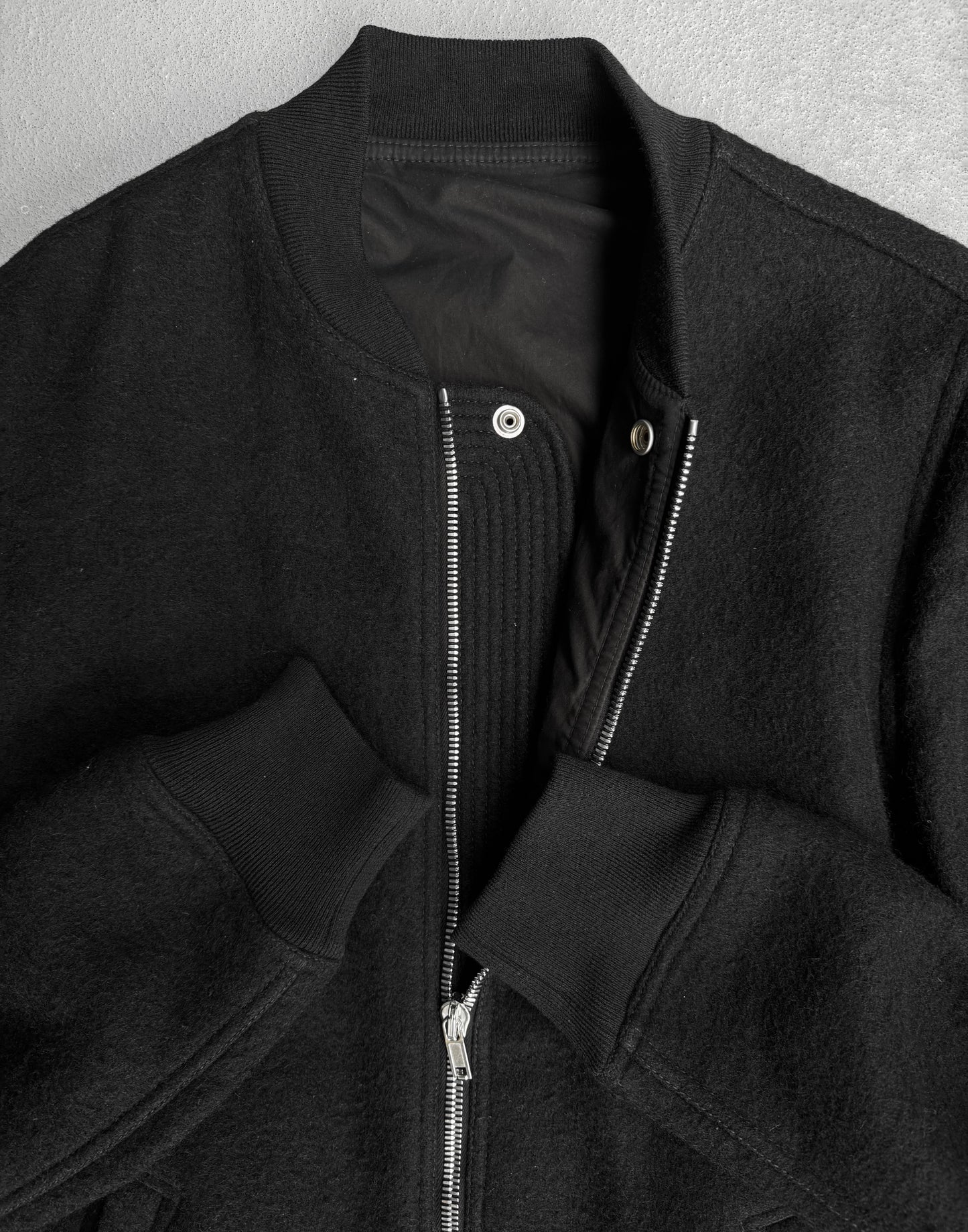 Rick Owens AW18 “SISYPHUS” Boiled Wool Padded Bomber Jacket