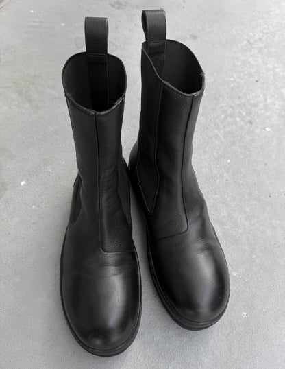 Rick Owens AW20 “PERFORMA” Beetle Chelsea Leather Boots