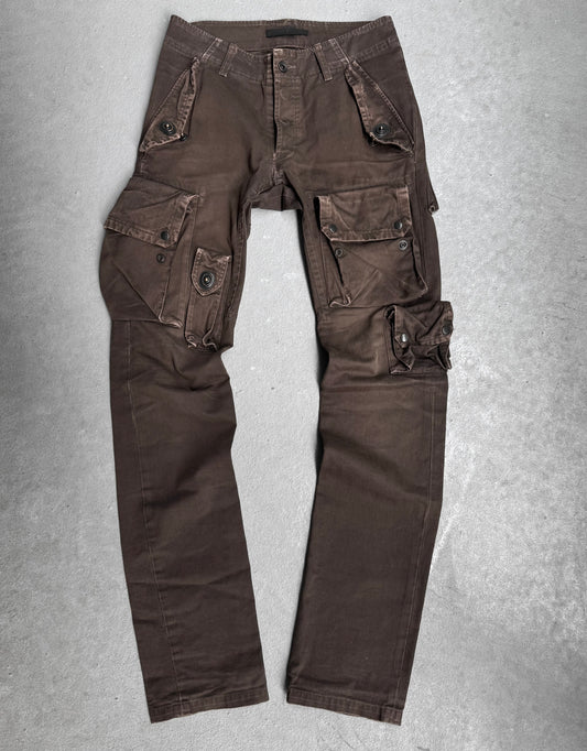 Julius_7 AW08 “Insanity in Industrial Inc. #2;” Cotton Gabardine Gasmask Cargo Pants