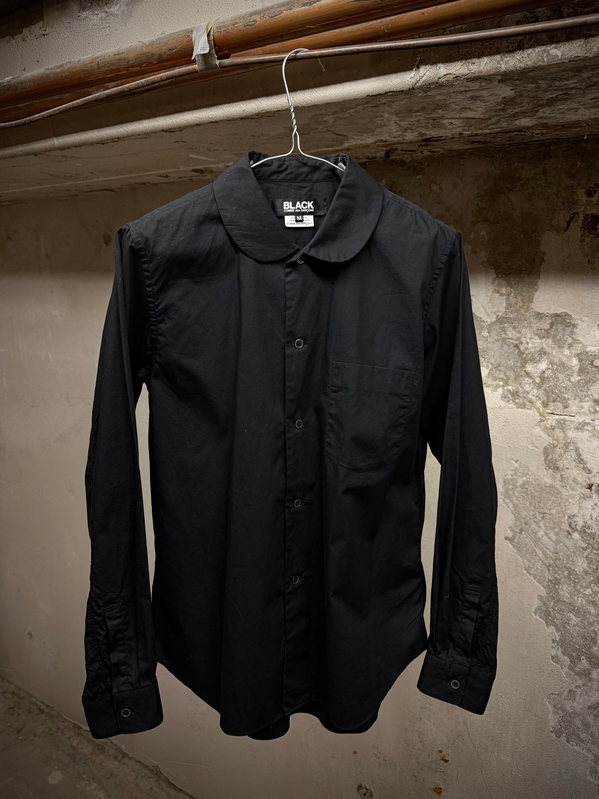COMME des GARÇONS BLACK COMME des GARÇONS AW18 Round Collar Button-Up Shirt | Archive Fashion Toronto