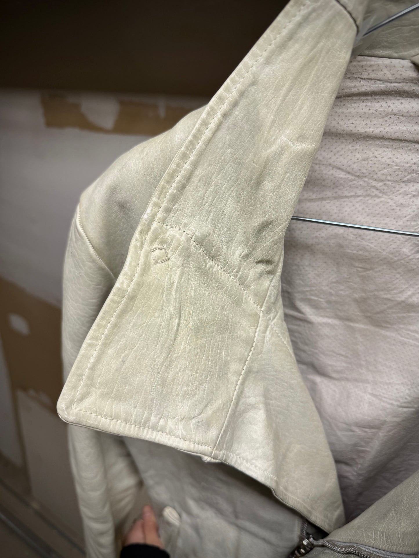 Carol Christian Poell 'LM/2599 BIAS-PTC/33' High Neck Bison Leather Jacket detail | DRIEW GARMENTS