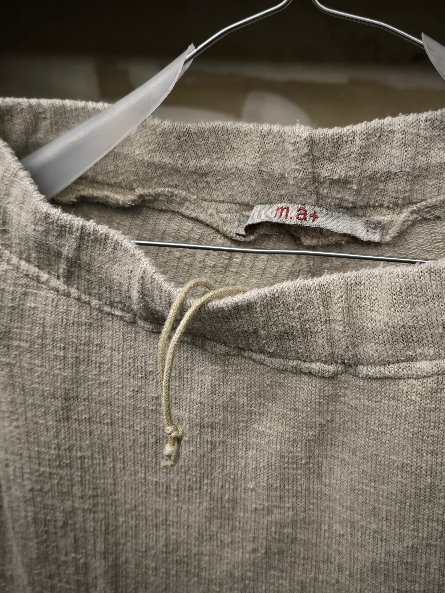 m.a+ by Maurizio Amadei SS24 'P1121EE JMH' Fitted Linen Knit Jogging Pants