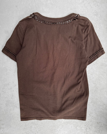 Number (N)ine SS07 “About a Boy” Braided Cutout Brown T-shirt