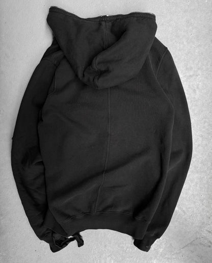 Rick Owens DRKSHDW SS20 “TECUATL” Patch Fleece Gimp Hoodie