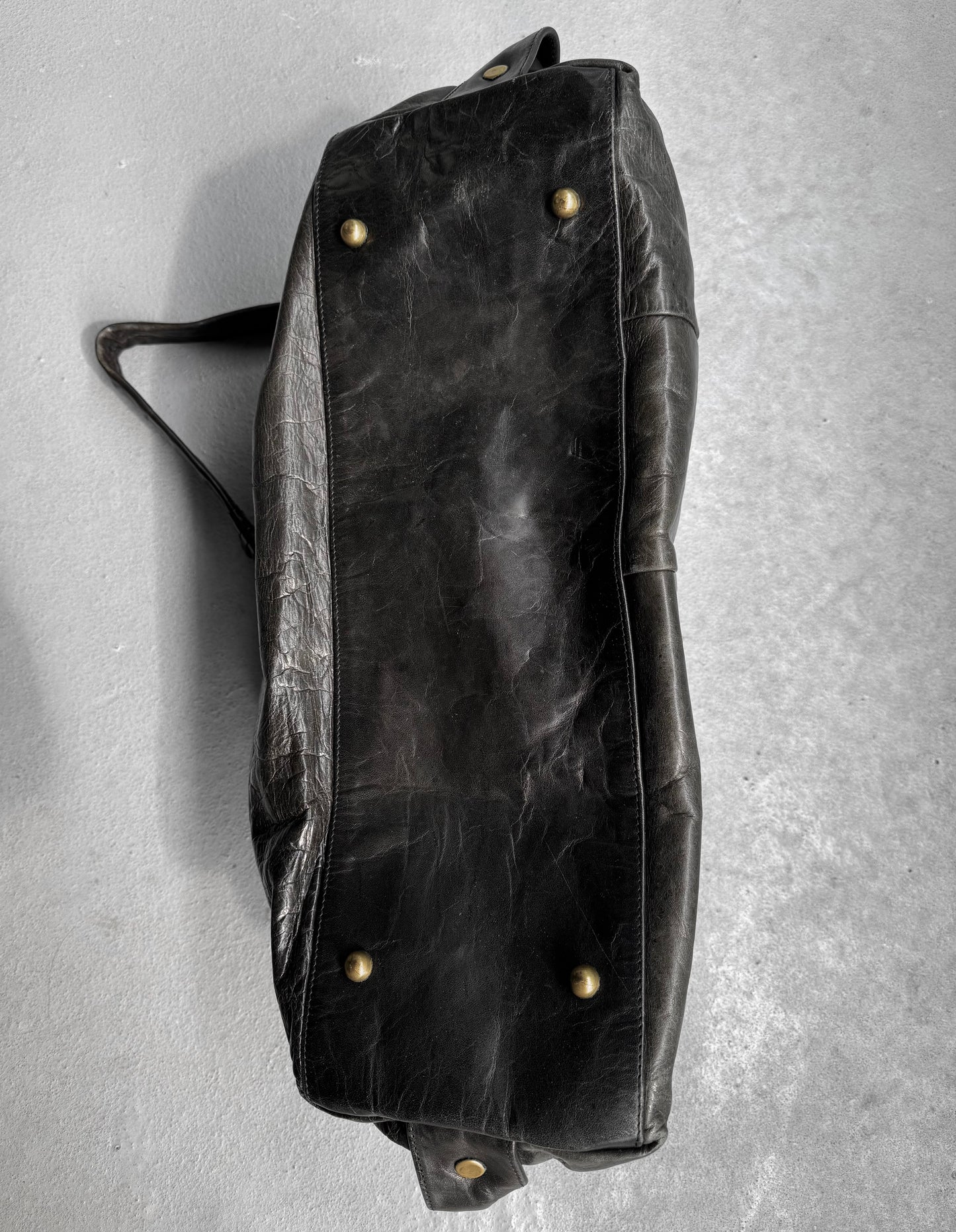 cornelian taurus by daisuke iwanaga ‘Combo Handle’ Horse Leather Boston Bag